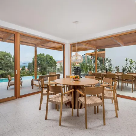 1 With Pool Soline, Krk, 280 M From Beach, By 4villas Villa *