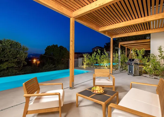 Willa 1 With Pool Soline, Krk, 280 M From Beach, By 4villas