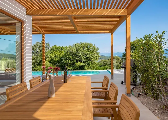 Willa 1 With Pool Soline, Krk, 280 M From Beach, By 4villas Soline (Krk)